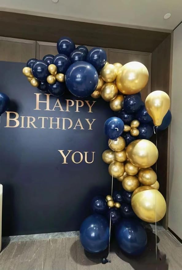 DECGOL Navy Blue Balloons 100pcs Dark Blue Latex Party Balloons Different Sizes - Image 6