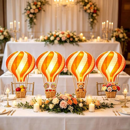 Palmhill 8 Sets 11.8" Hot Air Balloon Decorations Lanterns - Image 6