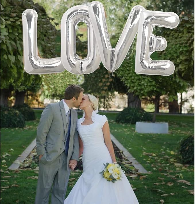 TONIFUL 40 Inch Large Silver Letter V Foil Balloons Alphabet Balloons | Giant - Image 5