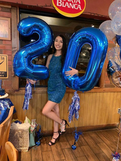 Navy Blue 0 Balloon - Image 3