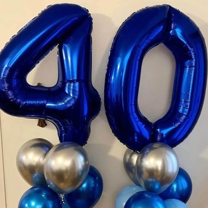 40 Inch Navy Blue 50 Number Balloons Giant Jumbo Huge 50 Foil Mylar Helium - Image 6