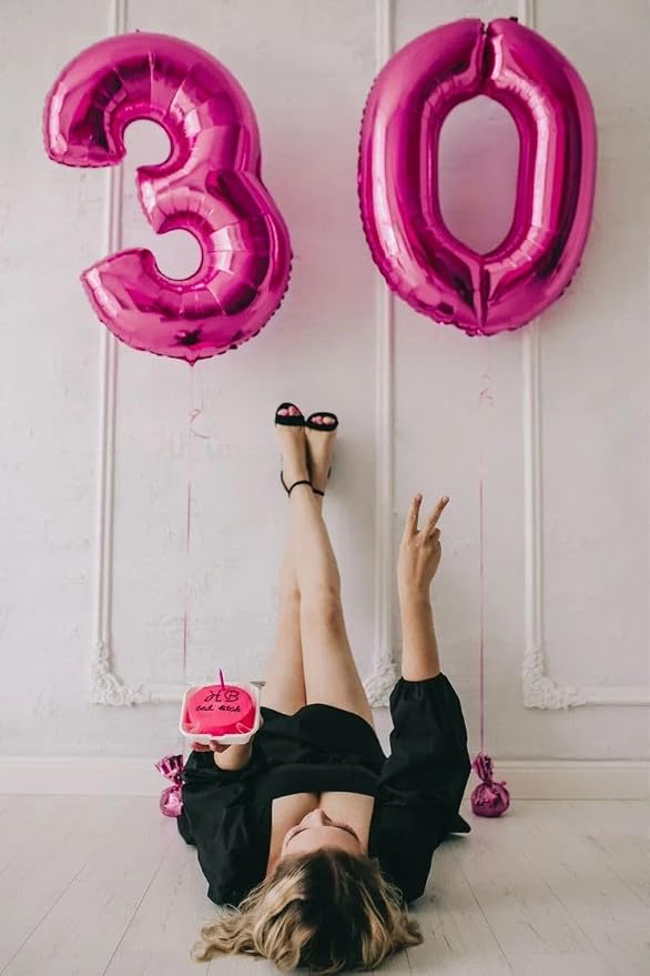 Number Balloons 40 Inch Rose Gold 9 Balloon - Image 3