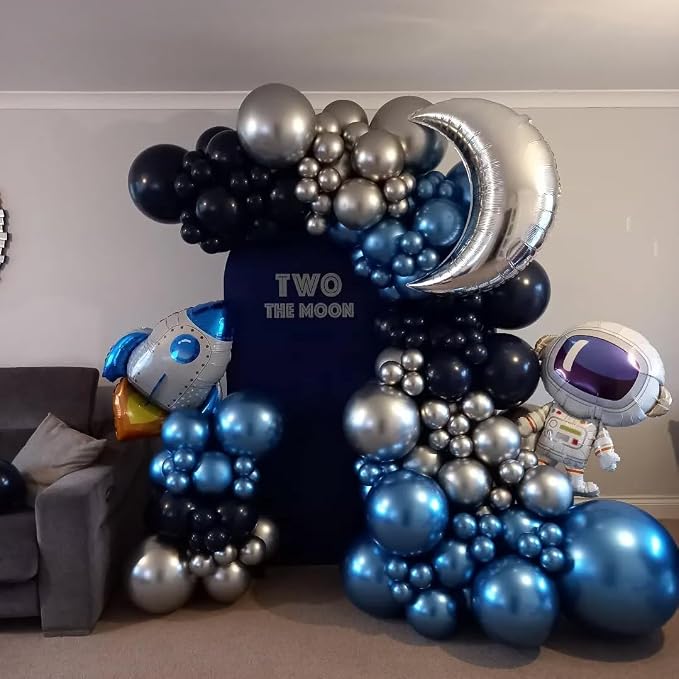Blue and Silver Balloons, Baby Shower Party Decorations - Image 3