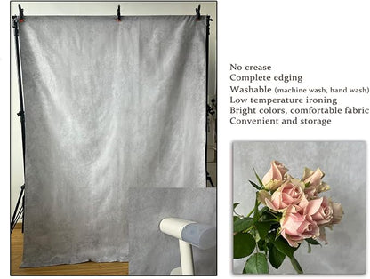 5x7ft Grey Portrait Photography Backdrops Solid Texture Abstract Photo - Image 5