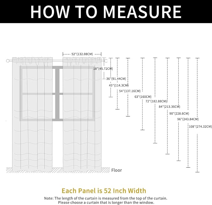 SpaceDresser Sheer Voile Window Treatment Rod Pocket Curtain Panels - Image 6