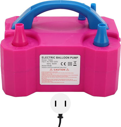 600W Electric Balloon Pump, Dual Nozzle Automatic Balloon Inflator Blowing - Image 6