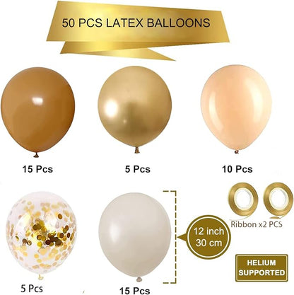 Brown Sand White Neutral Balloons - Image 6