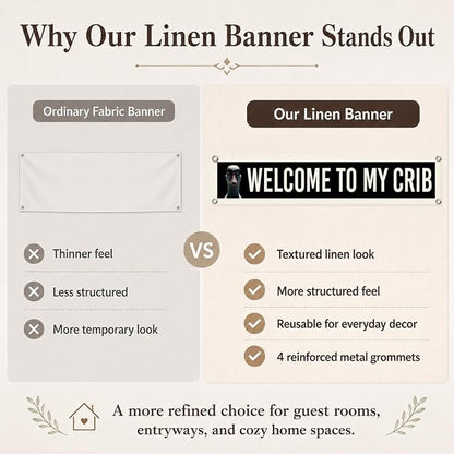 Welcome Banner Funny Home Decor Sign, Modern Hanging Decoration - Image 4