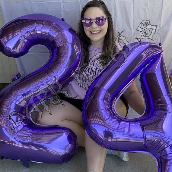 Purple 13 Balloon - Image 2