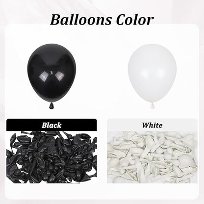 155pcs Black and White Balloon Arch Kit - Image 4