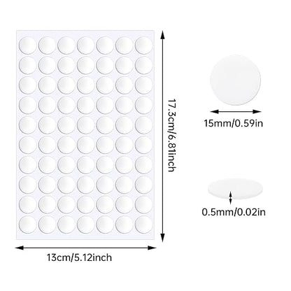 JANYUN 280 Pcs Clear Sticky Dots, 15 mm Round Putty Tape - Image 2