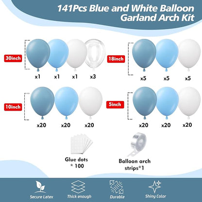 Dusty Blue Balloon Garland Arch Kit - Image 2