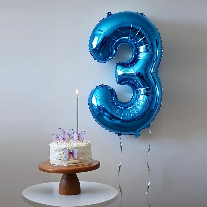 40 Inch Navy Blue Number 8 Foil Balloon - Image 4