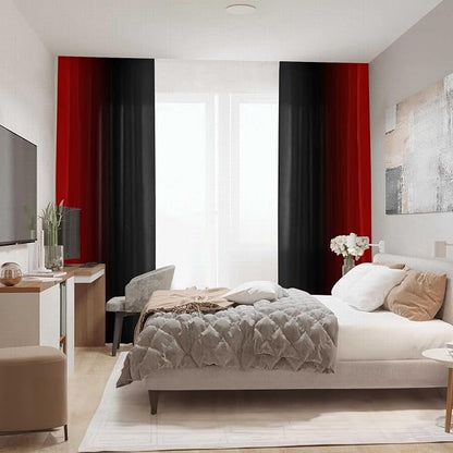 Red and Black Ombre Curtains 72 inches Length - Image 4