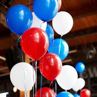 300 Pack Red White and Blue Balloons - Image 4