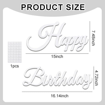 TONIFUL Happy Birthday Sign for Backdrop - Image 2