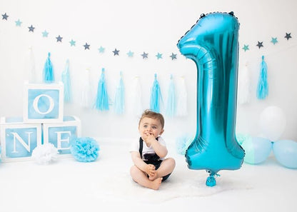 Light Blue Number 1 Balloon 40 Inch - Image 7