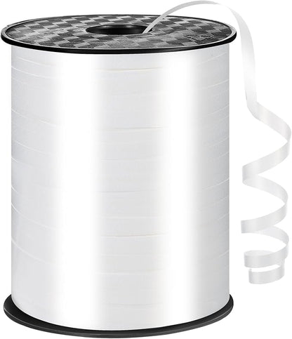 woric White Curling Ribbon 600 Yards, 1/5 Inch Balloon String Ribbon | Thin by woric
