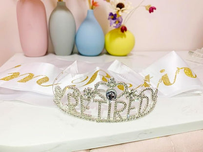 JETKONG Retirement Party Decorations Retired Tiara/Crown, Retired Sash - Image 4