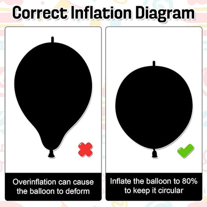 Black White Link Balloons - Image 3