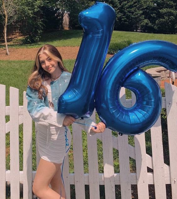 Number Balloons 16 Balloon 40 inch Dark Blue - Image 2