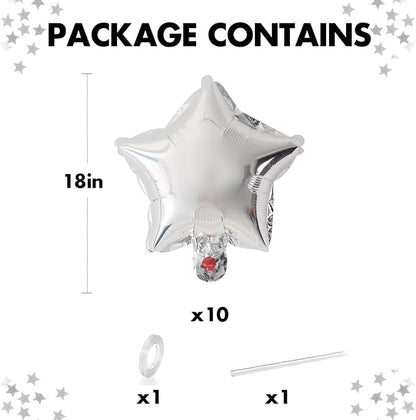 Silver Star Foil Balloons - Image 2