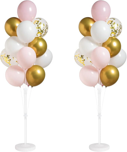 Pink Gold Balloon Column Stand Kit by Tosuced