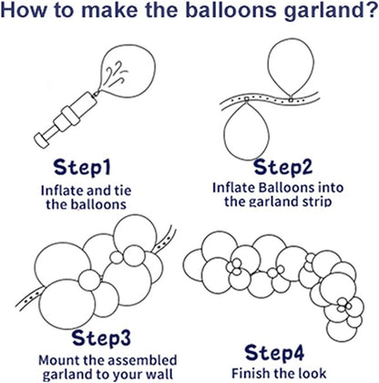 Red White Black Balloons Arch Kit - Image 3