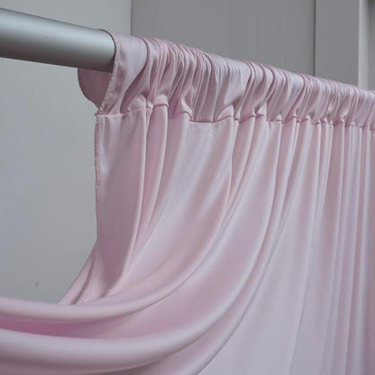10 ft x 20 ft Baby Pink Backdrop Curtains - Image 2