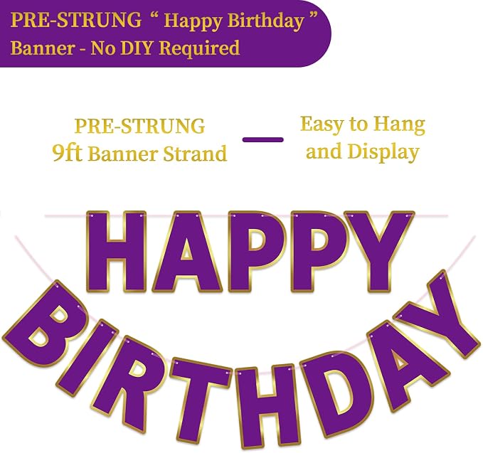 Pre-Strung Happy Birthday Banner - Image 2