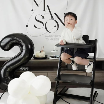 2 Balloon Numbers Birthday Decorations, 40In Black Balloons - Image 2