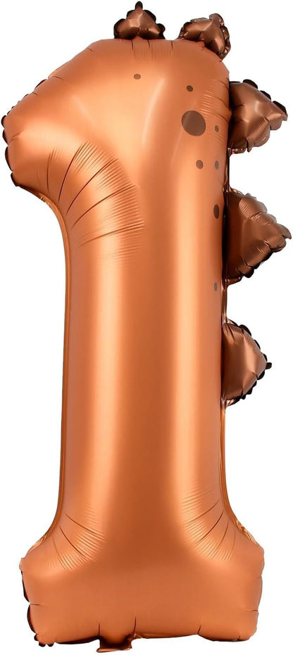 Dinosaur Number 1 Balloon, 30 Inch Birthday Party Decorations by AXBMM
