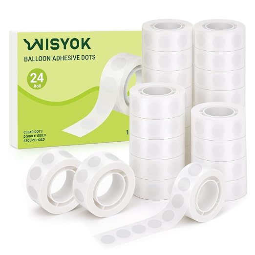WISYOK 2400Pcs Clear Glue Points Dots, Double Sided | Adhesive Dots by WISYOK