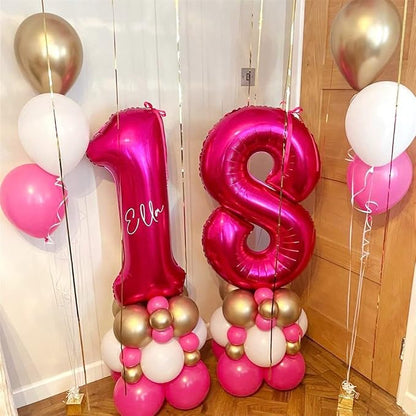 Hot Pink 25 Balloon Numbers, 40 Inch 25 or 52 Birthday Balloon Foil Mylar - Image 4