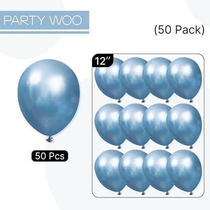 PartyWoo Metallic Blue Balloons, Balloon Garland or Arch Decorations, Wedding | - Image 6