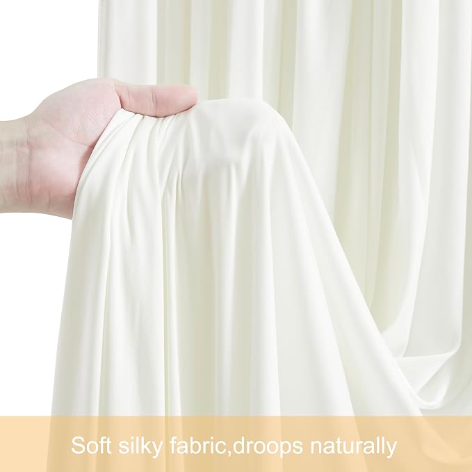 6 Panels Ivory Backdrop Curtains - Image 7