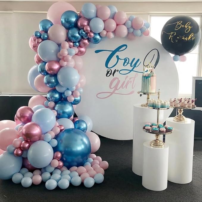 Pink and Blue Balloon Arch Kit, Birthday Decoration - Image 5