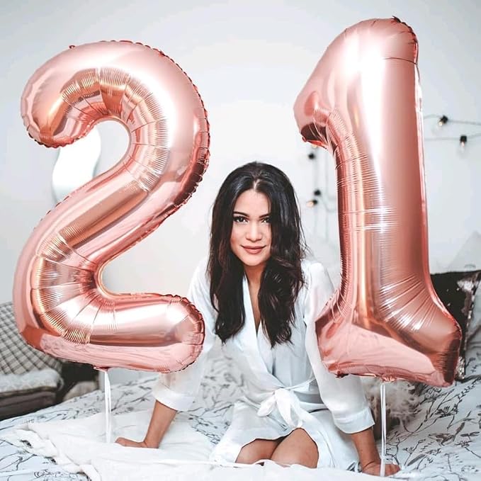 Number Balloons 12 Balloon 40 inch Rose Gold - Image 3