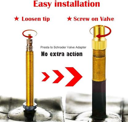 21PCS Brass Presta Schrader Valve Adapter Tools, Ball Pump Needle, Bike Tire - Image 5