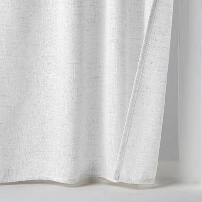MIULEE Bleached Linen Kitchen Curtains 30 Inches Length 2 Panels Farmhouse | - Image 7