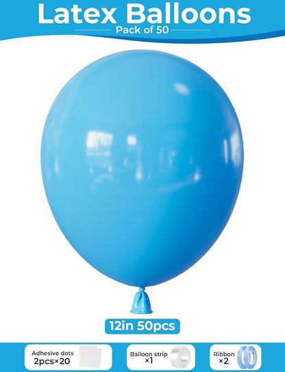Light Blue Balloons, Pastel Blue Balloons - Image 4