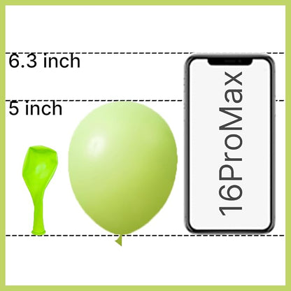 PartyWoo Lime Balloons 100pcs Green Light Green Color 5 Inch | Balloons - Image 2