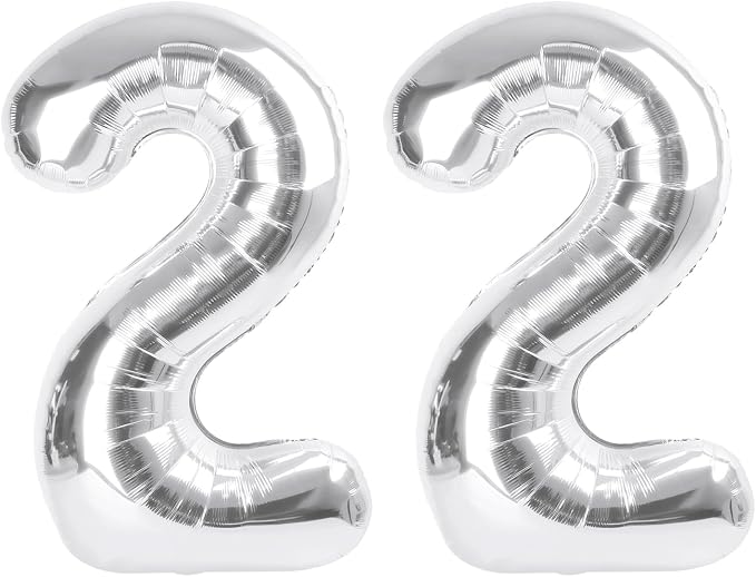 22 Balloon Numbers 40Inch for 12 22th Year Old Birthday Decorations, Inflation by Mluchee