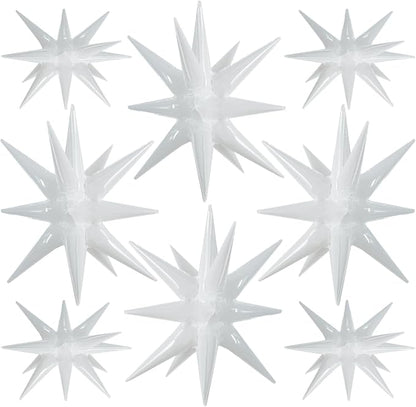 TONIFUL 8 Pcs Explosion Star Balloons White Foil Balloon Party Decorations | 2 by TONIFUL