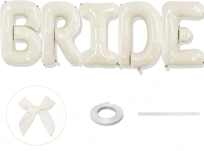 40Inch Beige BRIDE Balloons Bachelorette by Paeyeq