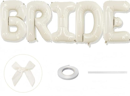 40Inch Beige BRIDE Balloons Bachelorette by Paeyeq
