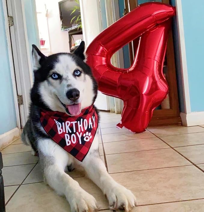 5 Balloon Numbers Birthday Decorations, 40In Red Balloons - Image 3