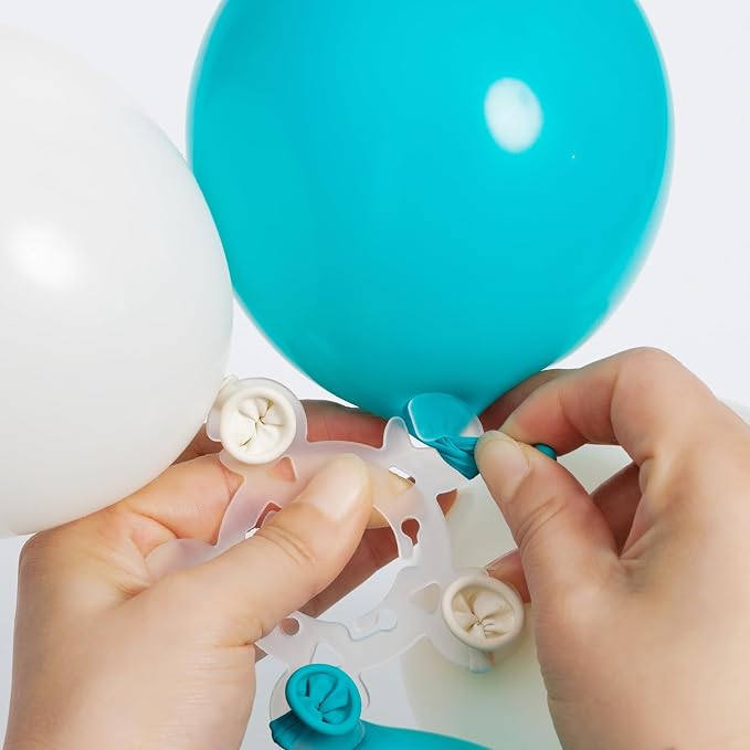 100 Pcs Reusable Balloon Clips, Plastic Balloon Arch Connectors Flower Shape - Image 3