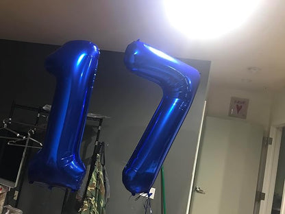 Number Balloons 7 Balloon Navy Blue - Image 3