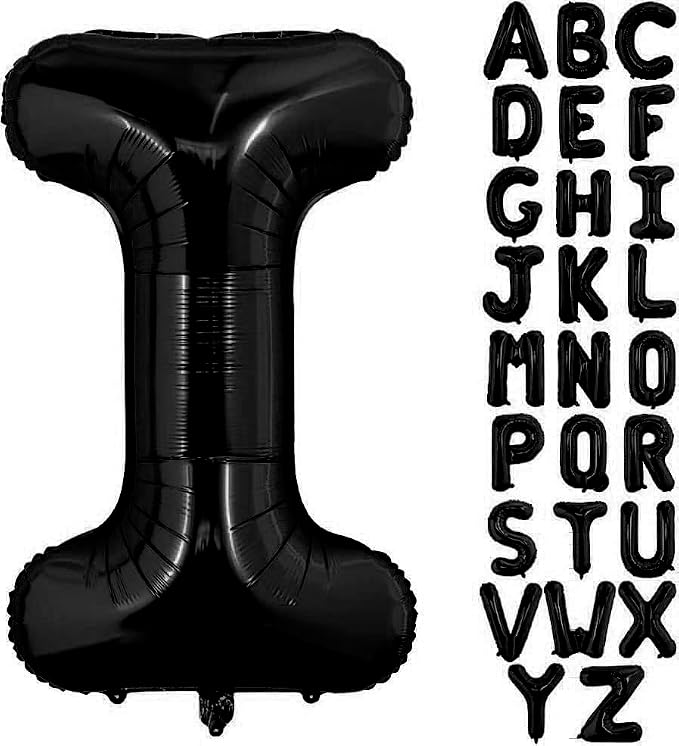 Black Letter I Balloons, I Balloon 40 Inch I Balloon Letter by BBPOOL